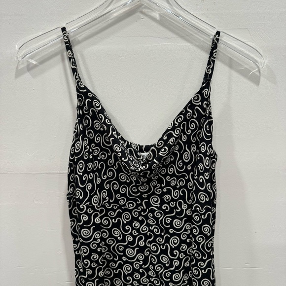 Reformation Astrid Midi Dress Spiral Print Black White Small - Picture 2 of 8